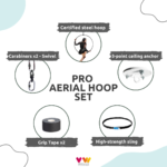 Premium Aerial Hoop set με Swivel για να περιστρέφεται